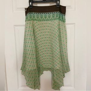 Banana Republic asymmetrical boho skirt side zipper
